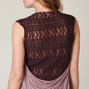 Elegant Free People Harlow lace-back top!